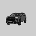 Silver SUV Car With Modern Design Sporty Look And Front Rear View