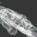 Futuristic Sci Fi Weapon With Black Purple Orange Mechanical Structure And Glowing Lights