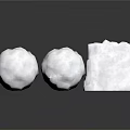 Three White Spheres And One Cube Practical Household Items For Daily Use