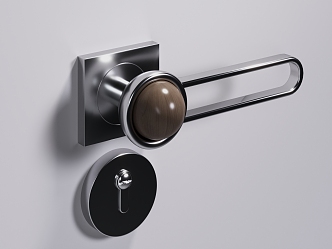 Simple Door Handle Door Hardware Door Lock 3d model