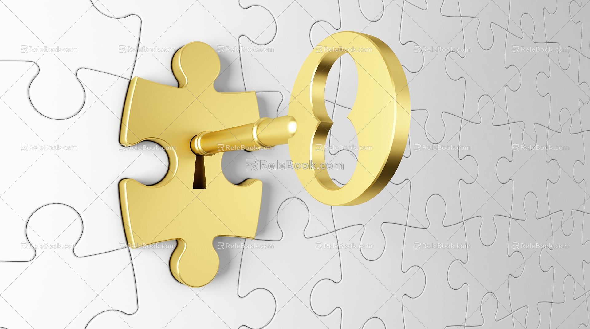 Modern Key Creative Puzzle Key Enterprise Commercial model