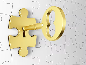 Modern Key Creative Puzzle Key Enterprise Commercial 3d model