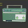 IONION Vintage Retro Radio With Portable Handle Green Tuning Dial And Knobs