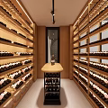Solid Wood Red Wine Cellar Cold Storage Room Constant Temperature Cabinet Display Cabinet Red Wine Cellar 3d model
