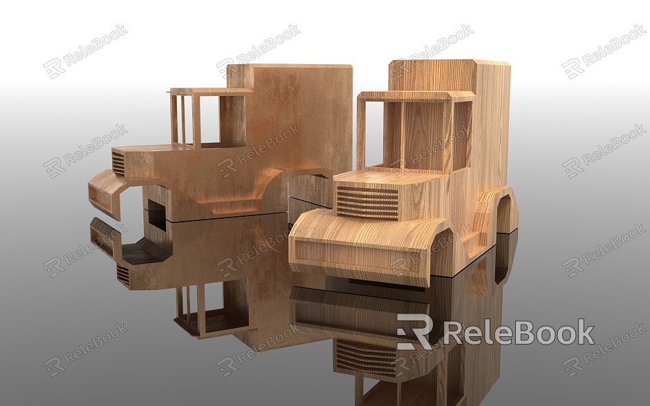 Truck 1940 Small Truck Toy Ornaments Wood Carving Decoration Beauty Chen Landscape Pin Playground Scene Park City Fun Games model