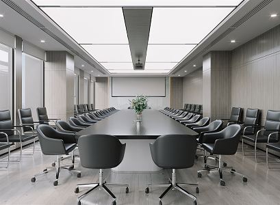 Modern Meeting Room Meeting Table and Chair 3d model