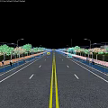 Modern Road Infrastructure With Smooth Lanes Street Lamps Trees Sidewalks And Vehicles