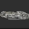 Natural Micro Terrain With Irregular Rock Piles And Textured Stone Surfaces