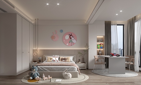 Modern Children's Room Daughter Room 3d model