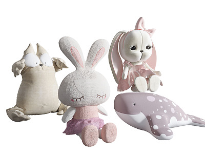 modern toy children plush toy 3d model