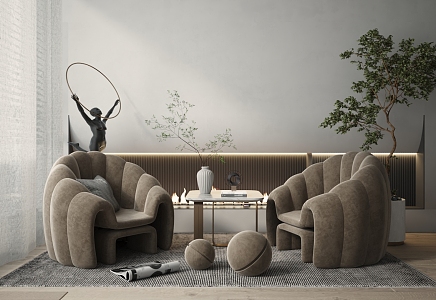 Modern Casual Sofa Combination Single Sofa 3d model