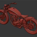 Vintage Motorcycle With Teal Fuel Tank White Fenders And Black Seat