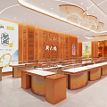 Luxurious Modern Jewelry Store Interior With Glass Counters Diamond Displays And Chandelier Lighting