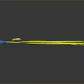 High Speed Fiber Optic Cable for Computer Data Transfer with Yellow Cable and Blue Connector