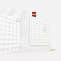 White LEGO Building Plates Featuring Logo And Yellow Brick Column