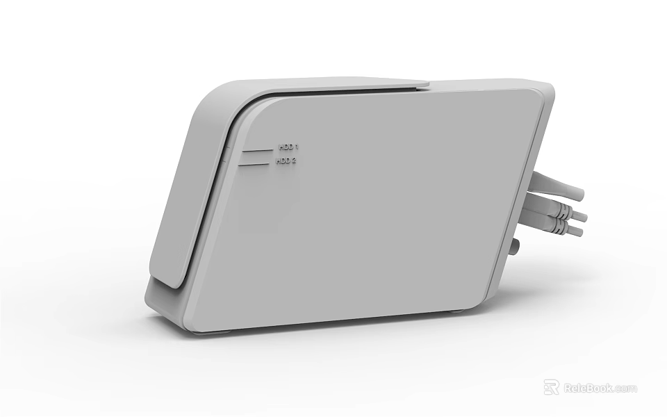 White Power Adapter With AC DC Ports And Plug Design Features 3d model 