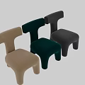 Modern Green Velvet Leisure Chair With Unique Curved Back And Legs