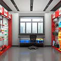 Safety Equipment Exhibition Room With Suits Helmets Tools And Display Screens