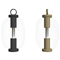 Modern Table Lamps With Transparent Glass Shades And Black Gold Metal Bases