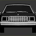 Gray Classic Sedan With Vintage Design Shiny Exterior And Reflective Floor