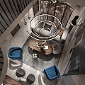 Modern Basement 3d model