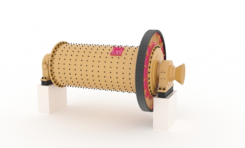 modern ball mill 3d model