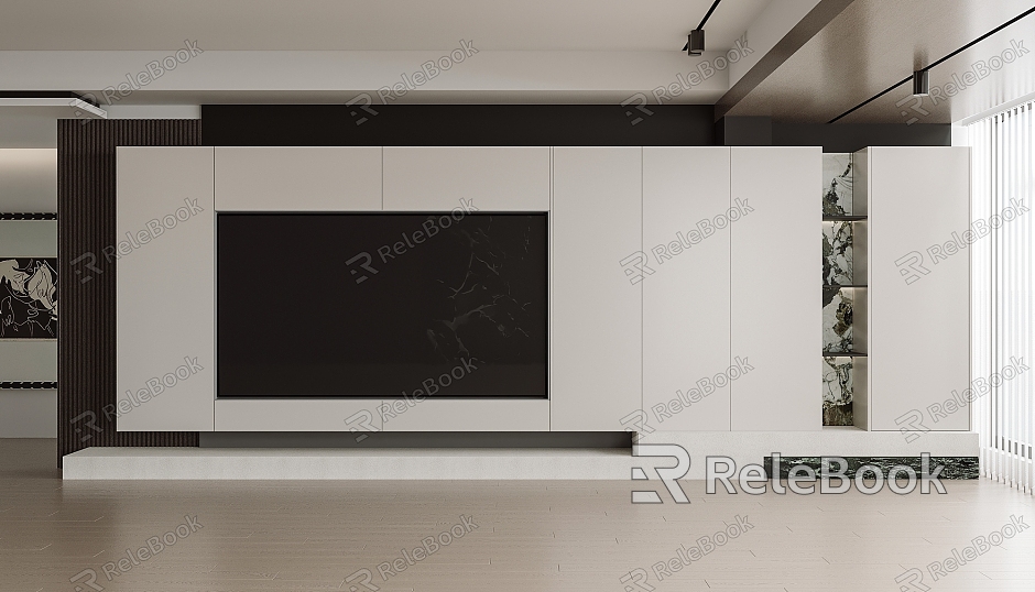 TV background wall TV wall cabinet model