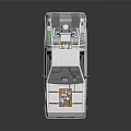 Silver DeLorean Car With Gull Wing Doors Red Wheels And Roof Mounted Device