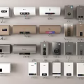 Household Water Heaters With Various Wall Mounted Styles Colors And Designs