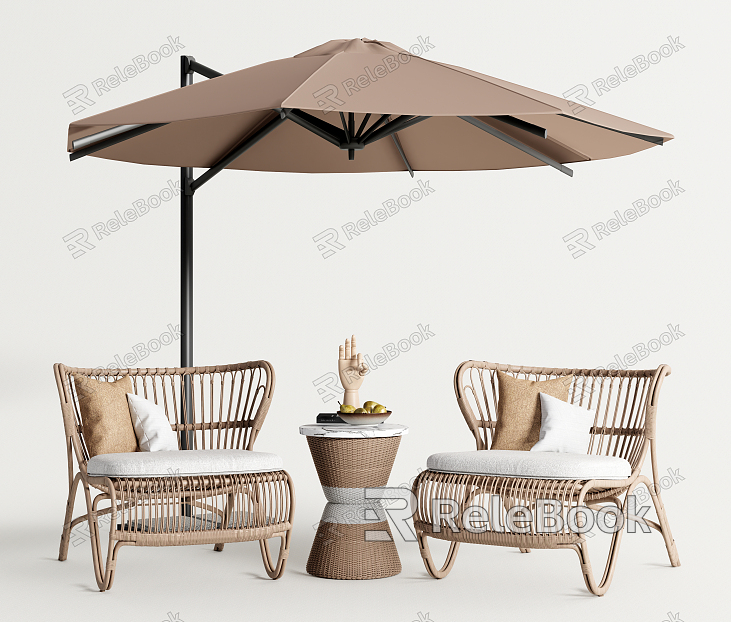 Modern Outdoor Table and Chair Outdoor Leisure Chair Courtyard Leisure Chair Side Table Sunshade model