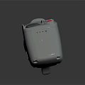 Gray Electronic Game Controller Handle With Red Button And Control Joystick