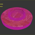 Vibrant Orange Glossy Round Household Tray With Unique Textured Surface Design For Home Use
