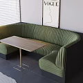 Corner Card Seat Soft Bag Sofa Solid Wood Table 3d model