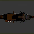 Stylish Modern Motorcycle In Black Featuring Brown Wheels Streamlined Body And Single Seat Design