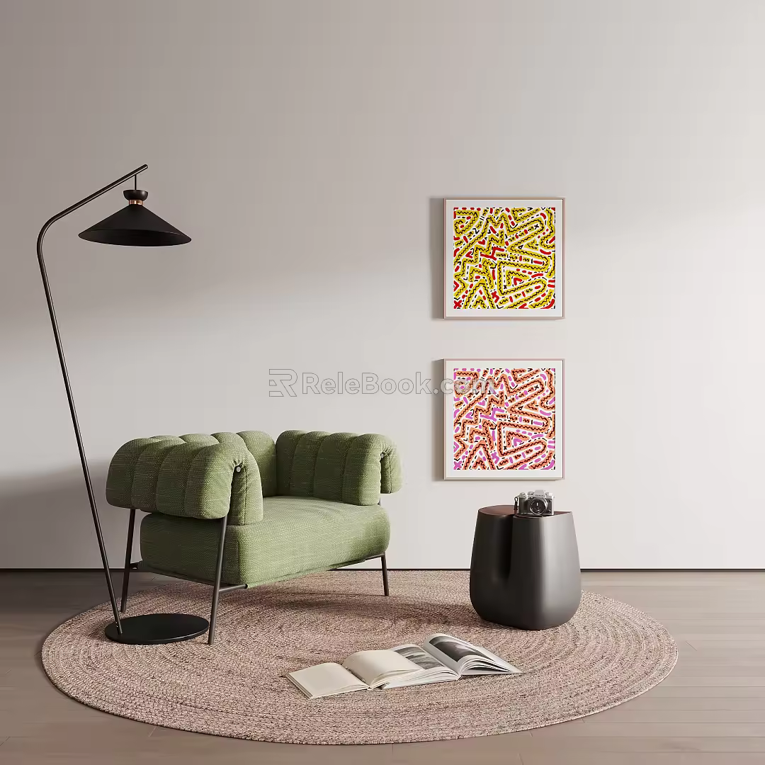 Modern single sofa 3d model