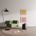Modern single sofa 3d model