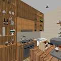 Japanese Restaurant Interior with Cherry Blossom Ceiling Birdcage Pendant Lights Wooden Bar and High Chairs