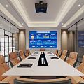 Meeting Room Office Modern Public Office Area 3d model