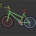Light Green Bicycle With Simple Frame Black Seat Black Handlebar Black Tires And Silver Spokes