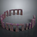 Ancient Stone Circle Structure Featuring Upright Textured Blocks And Prehistoric Formation Design