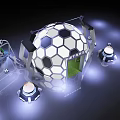 Futuristic New Moon Base With Hexagonal Structure And Green Interior Habitat