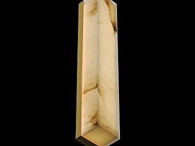 Modern Vertical Marble Wall Lamp With Textured Surface For Interior Decoration 3d model