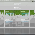 Tangku Creative Park Investment Promotion Center With Green Plant Wall City Silhouette Glass Door