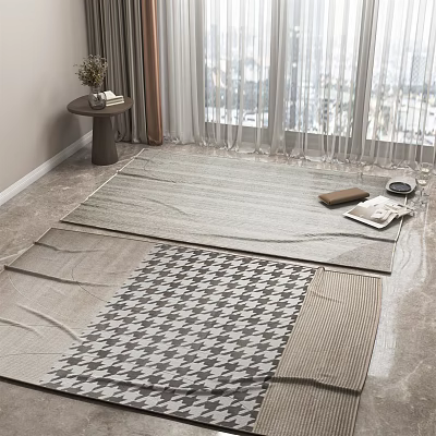 Modern Square Carpet Checkerboard Carpet 3d model