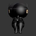 Modern game character small ninja cartoon ninja 3d model