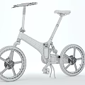 COOGHI Blue Folding Bicycle With Modern Design Lightweight Frame And Black Wheels