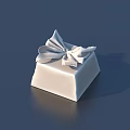 White Gift Box With Decorative Bow As Everyday Household Essential Item 3d model