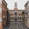 Building Blocks Urban Scene With Buildings And Streets