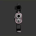 Modern Sniper Rifle In Pink And Cyan With Telescopic Scope Detachable Magazine And Metallic Finish
