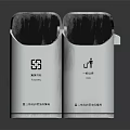 Stainless Steel Dual Trash Bins With Recycling Icons For Public Facilities